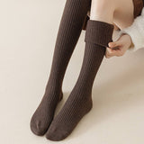 Brushed Wool Over-The-Knee Slouchy Socks_Cwms03334