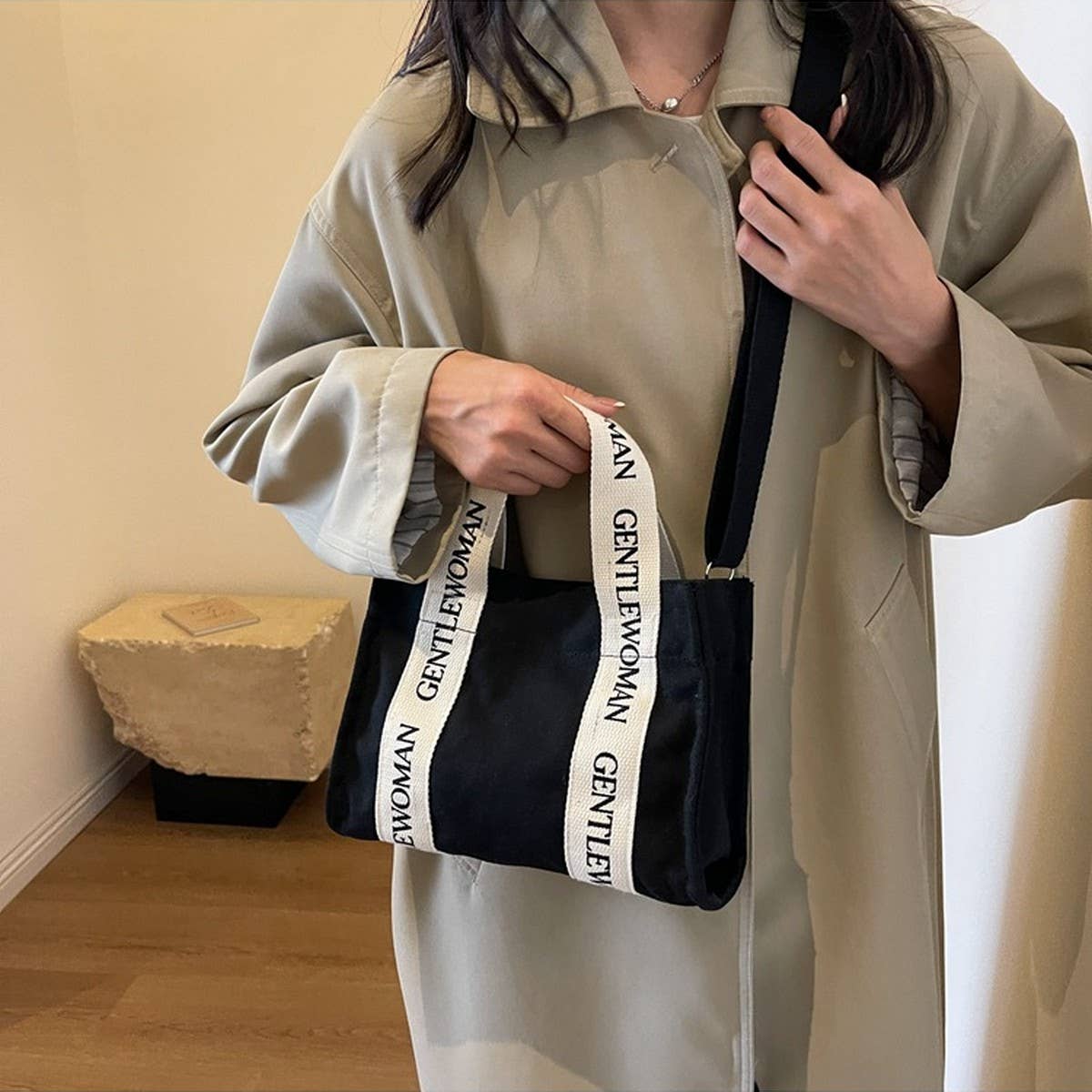 NEW CASUAL LETTER BASKET CANVAS SHOULDER BAG_CWAB2675