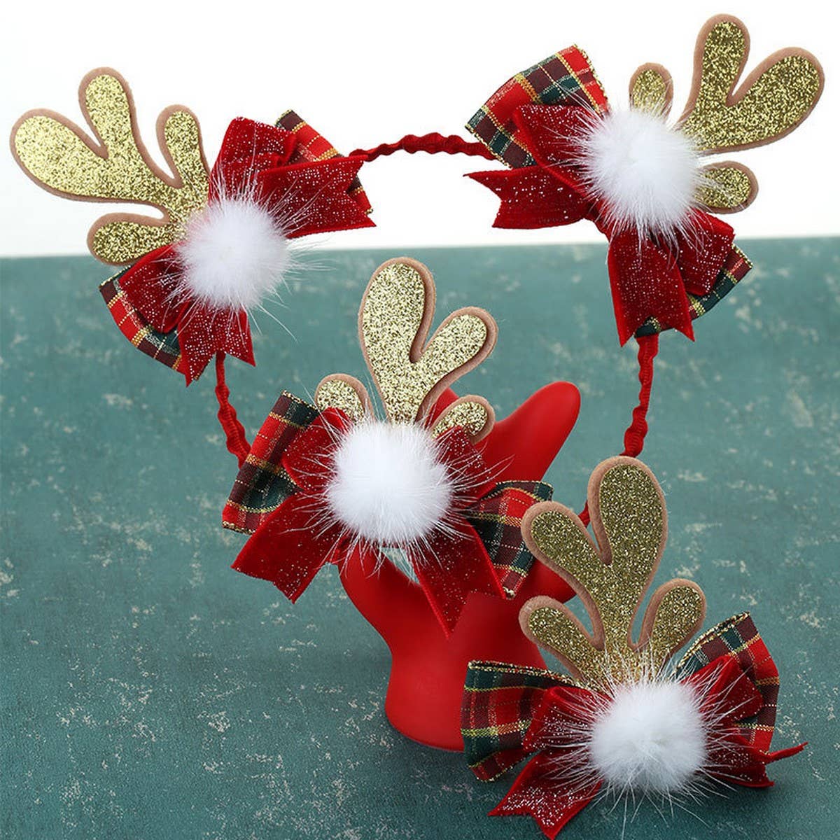 CHRISTMAS REINDEER ANTLER HEADBAND CUTE FABRIC_CWAHA5656