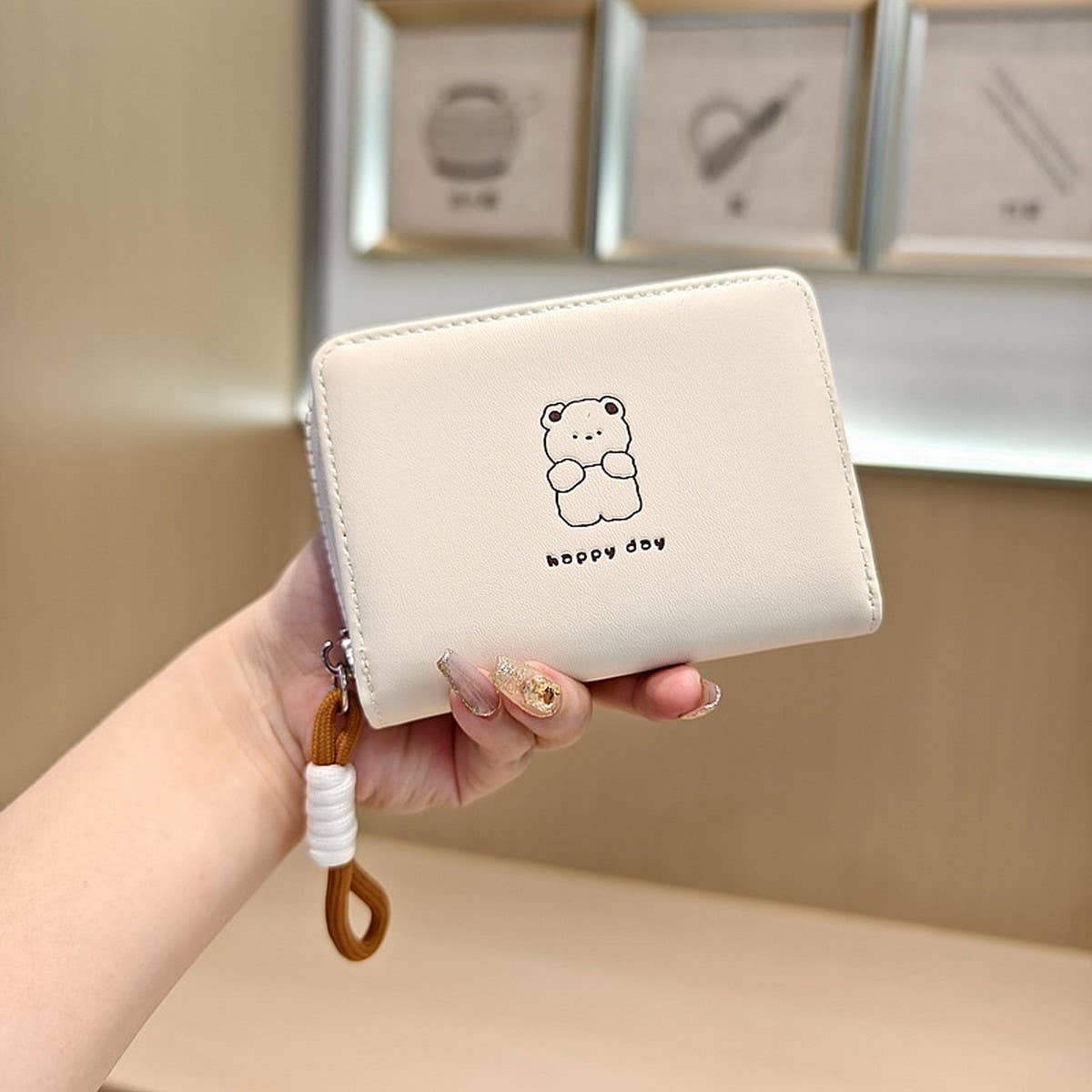 New Cute Cartoon Bear 2-Fold Wallet_Cwab06272