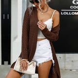 Vintage Unbuttoned Twist Cardigan Jacket