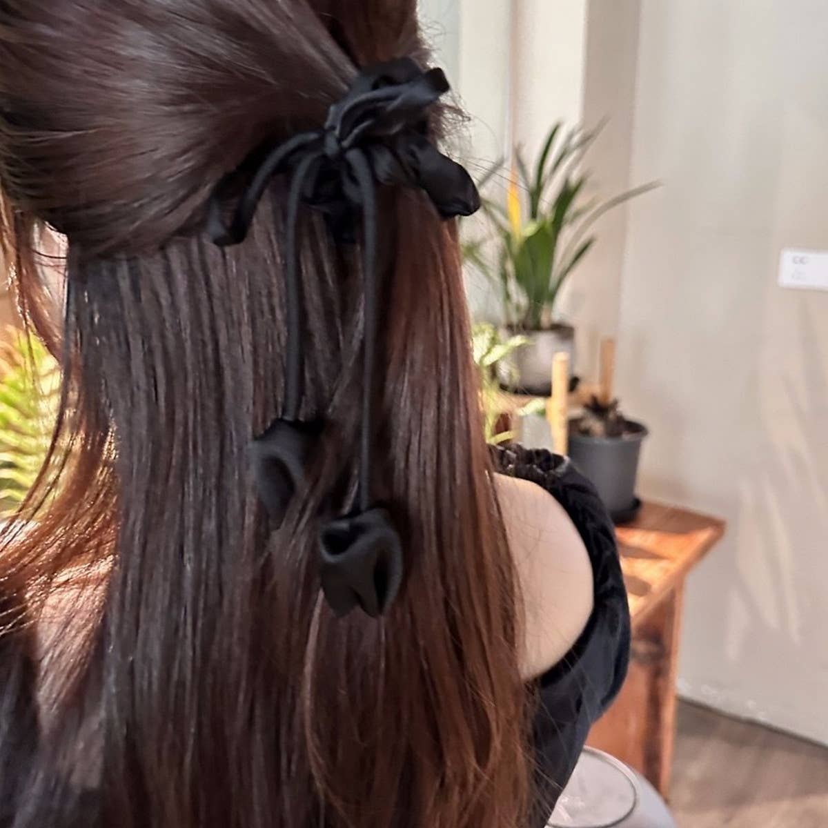 SIMPLE FLOWER BUD BOW HAIR ROPE_CWAHA1100