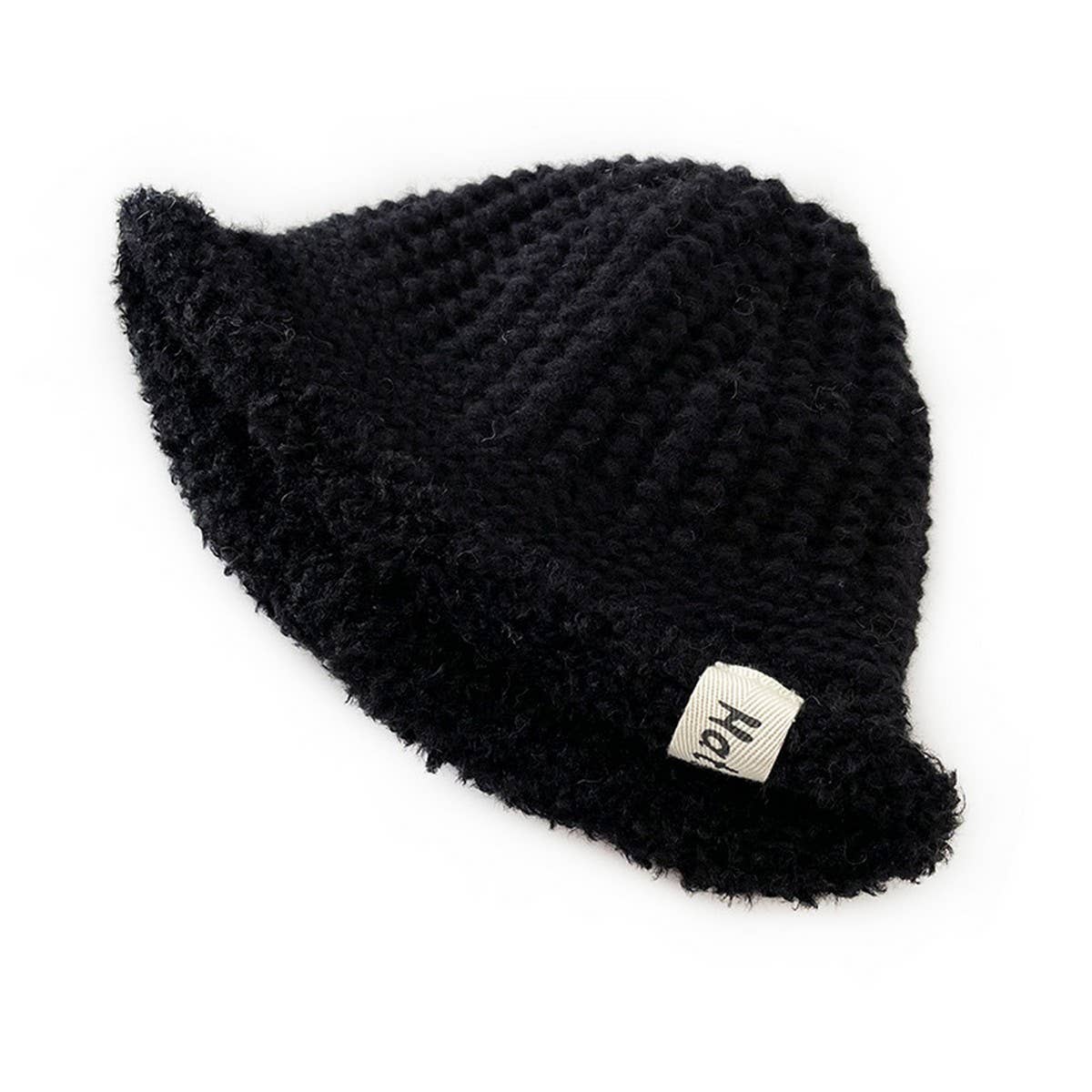 2 6 YEARS OLD PLUSH BRIM BUCKET HAT KNITTED HAT_CWAH2044