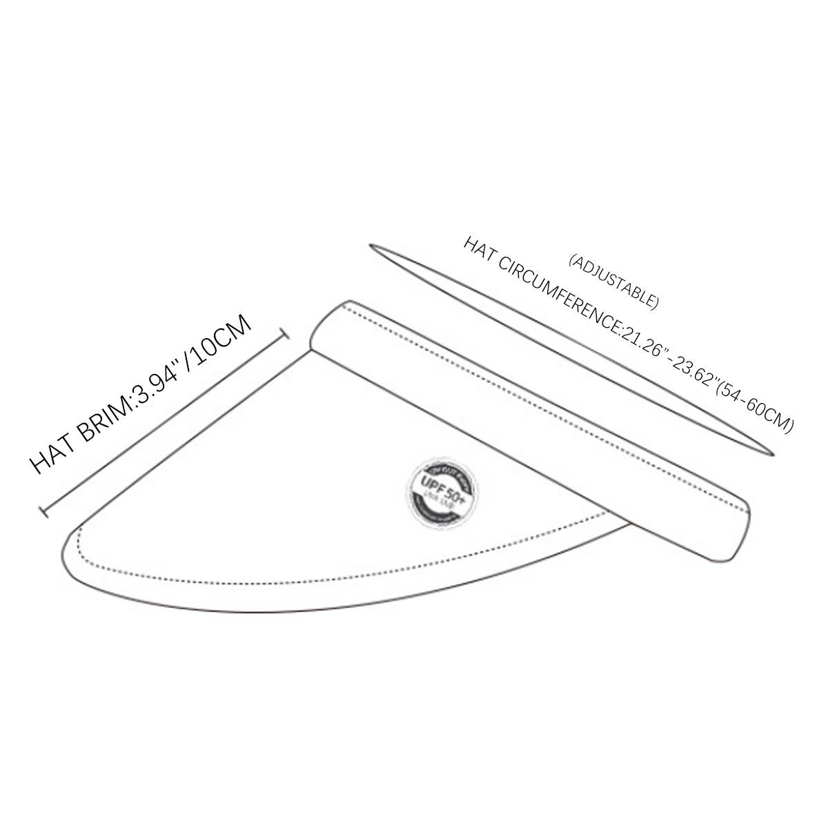 Women Colorblock Outdoor Uv Visor_Cwah1315