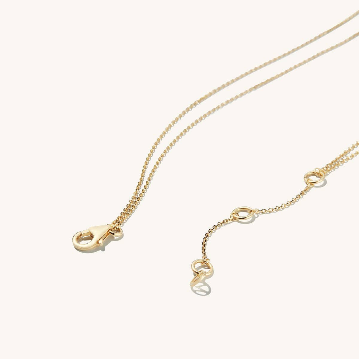 SIMPLE DOUBLE LAYER CUBE ZIRCON NECKLACE_CWMM5665