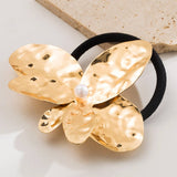 METAL FLOWER PONYTAIL HOLDER SWEET STRETCHY_CWAHA6169
