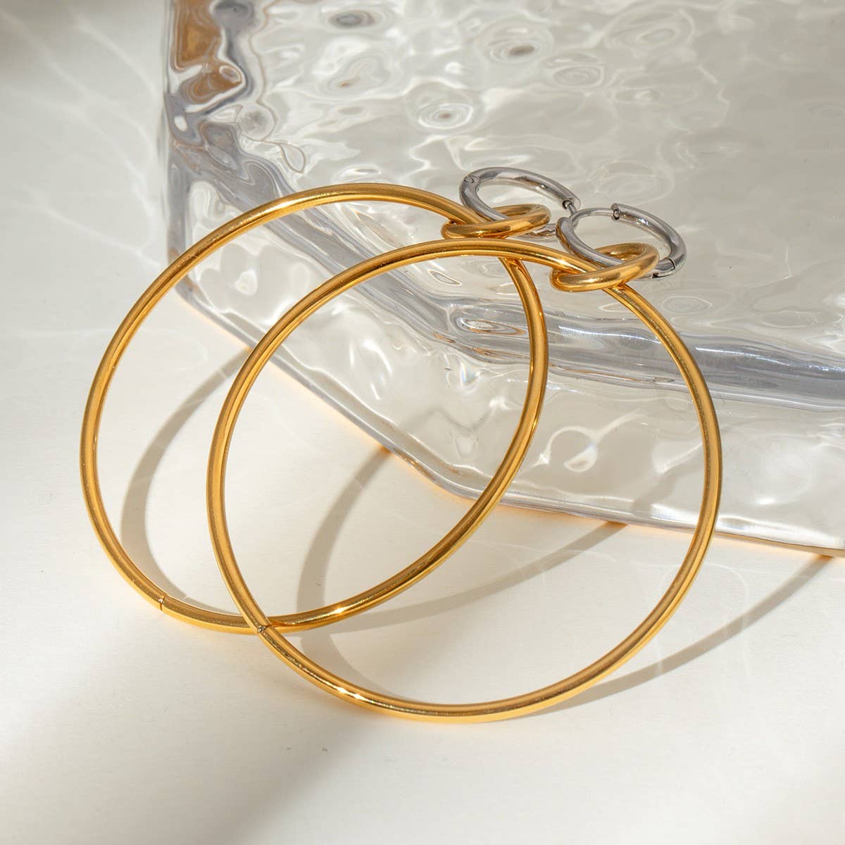 STAINLESS STEEL COLLAR HIGH END EARRINGS_CWASC1687