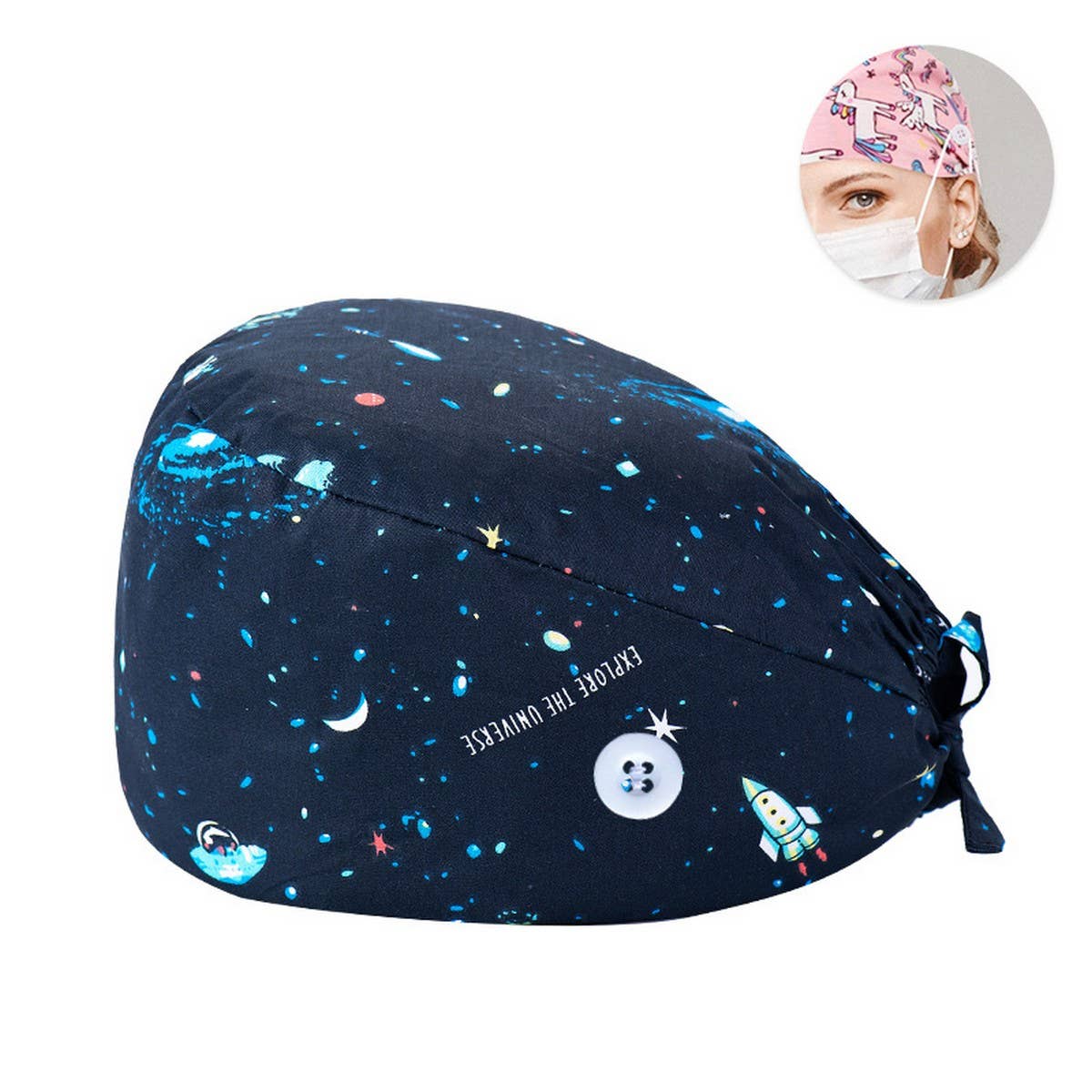 PRINTED SURGICAL CAP SCRUB CAP COTTON NURSE CAP_CWAH3378