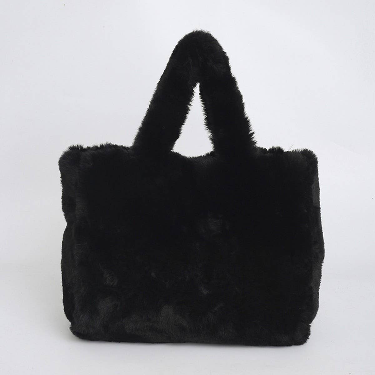 PLUSH SHOULDER TOTE BAG FLUFFY UNDERARM PURSE_CUAB00585