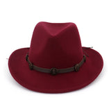 COCONUT SHELL TRIM FELT WESTERN COWBOY HAT_CWAH1785