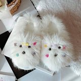 Warm And Cute Furry Non-Slip Thick-Soled Slippers_Cwmm2953