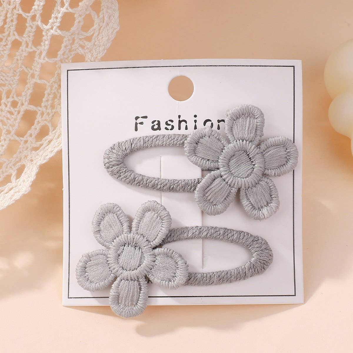 FRESH DAISY FIVE PETAL FLOWER HAIR CLIP SET_CWAHA6706