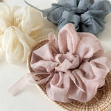 Oversized Chiffon Ribbon Scrunchie Hair Tie Women_Cwaha07537
