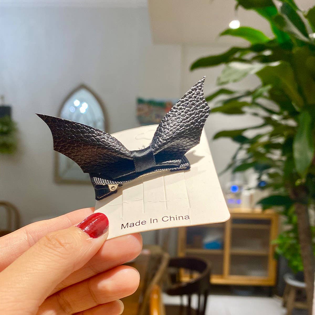 HALLOWEEN LEATHER HAIRPIN DECORATION HEADDRESS_CWAHA3408