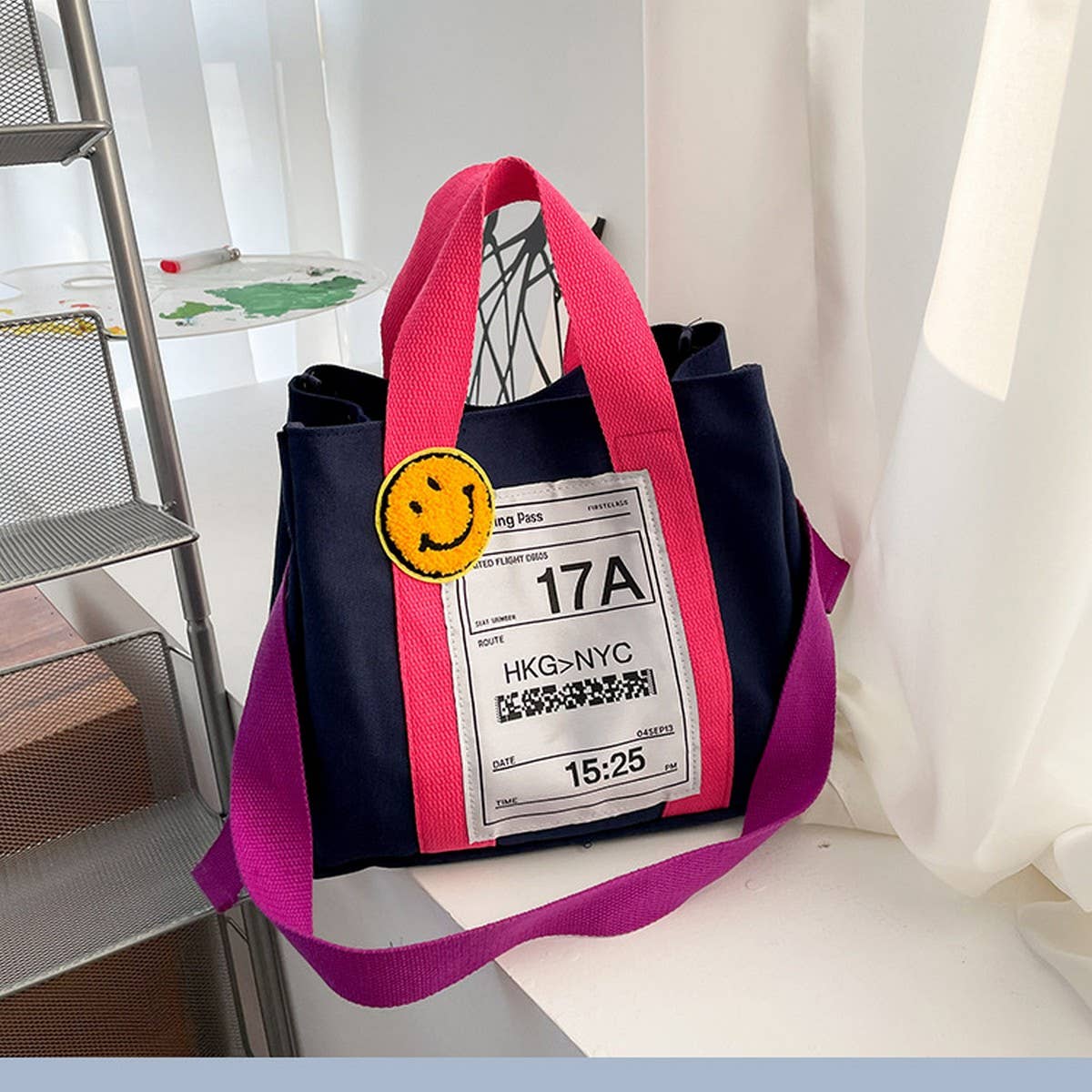 LARGE CAPACITY CUTE CANVAS SHOULDER BAG TOTE BAG_CWAB1674