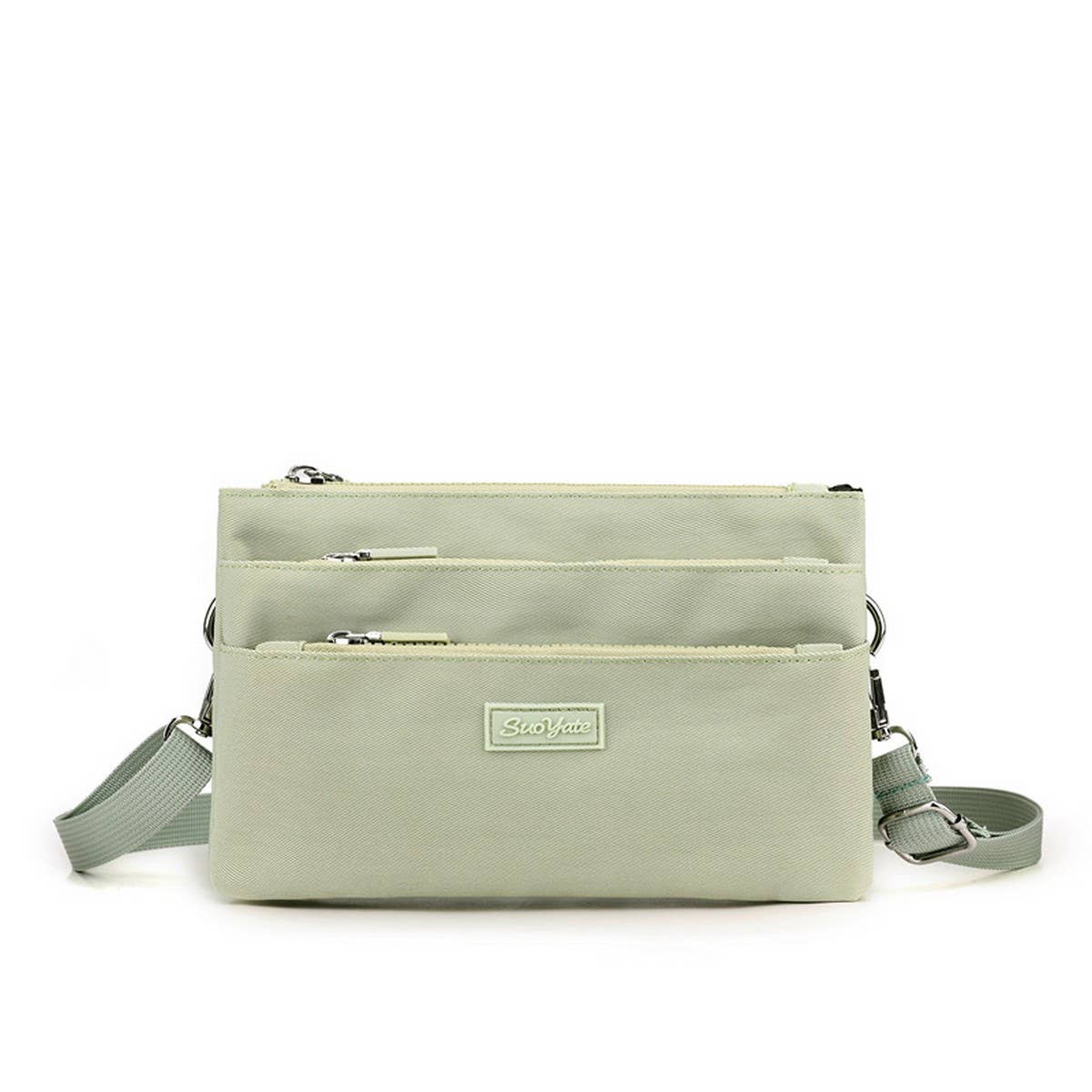 Lightweight Fabric Multi-Layer Shoulder Bag_Cwab3497