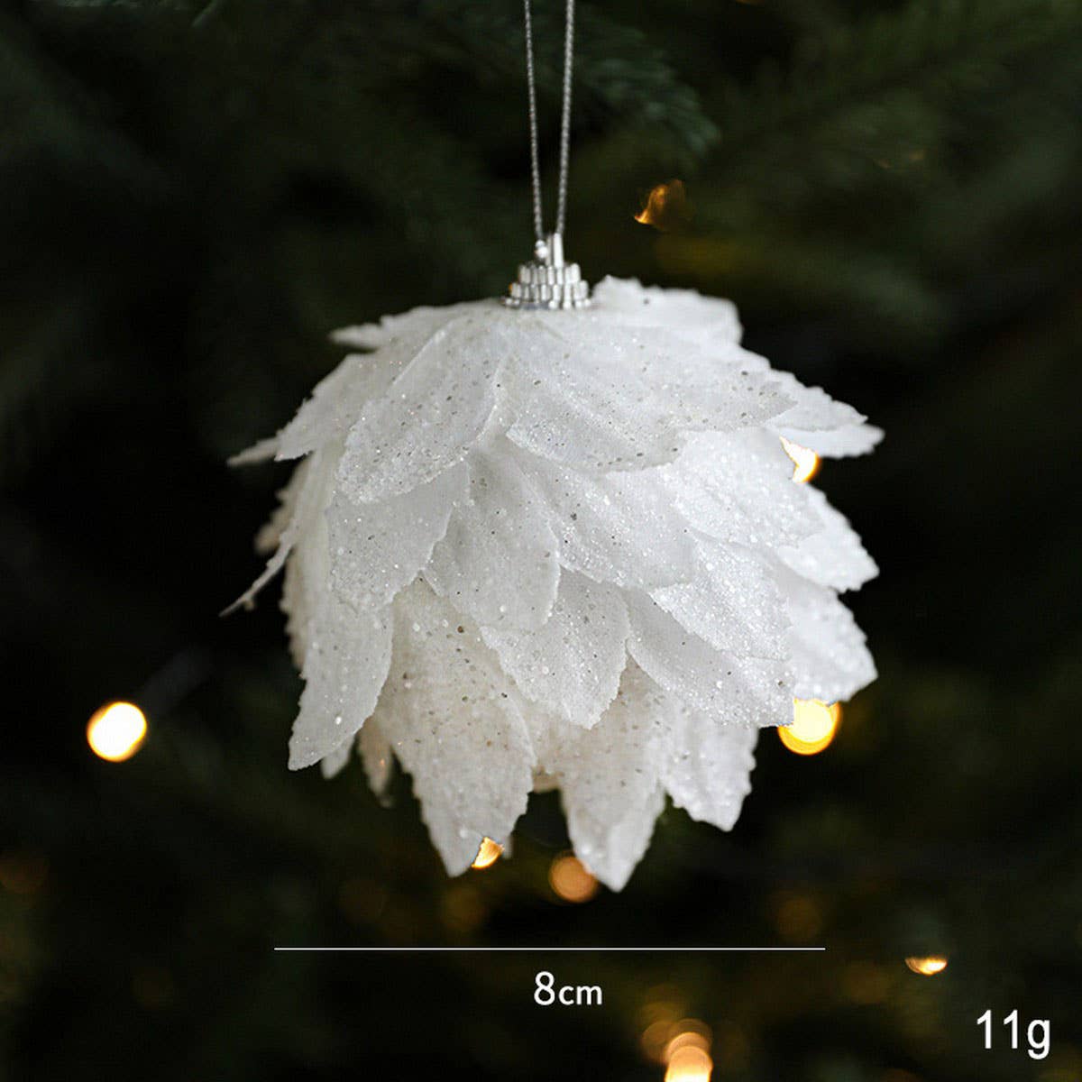 White Petal Foam Xmas Ball Tree Hanging Decor_Cwmm9676
