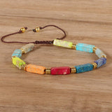 COLORFUL RECTANGULAR BEADS YOGA BRAIDED BRACELET_CWAJE3958