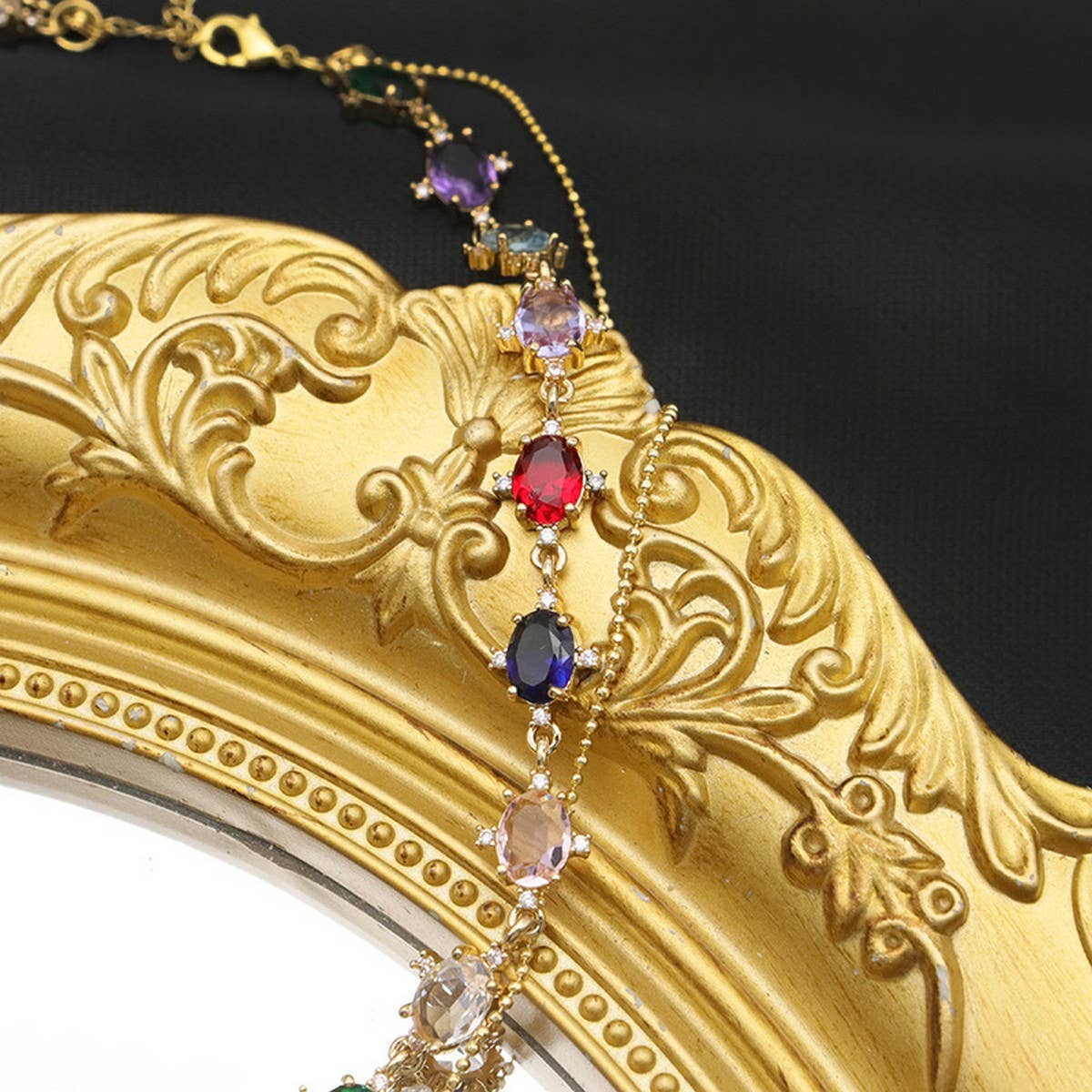 HIGH GRADE MULTI LAYER ZIRCON PEARL NECKLACE_CWAJE3862