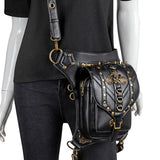 RETRO SKULL GOTHIC STEAMPUNK LEG BAG WALLET_CWAB0646