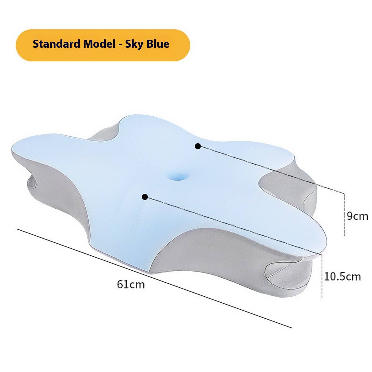 DEEP SLEEP MEMORY FOAM NECK PILLOW WITH PILLOWCASE_CWMM8085