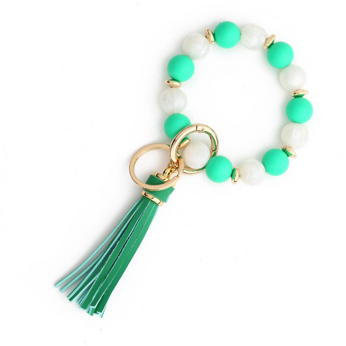 SILICONE BEAD TASSEL KEYCHAIN WITH WOODEN BEADS_CWAB5078