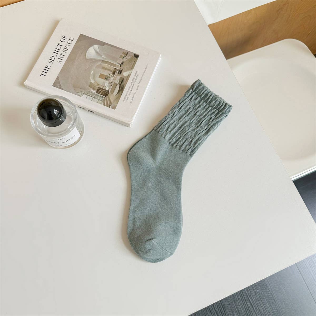 Women Solid Color Pile Socks Cotton Socks_Cwms0337