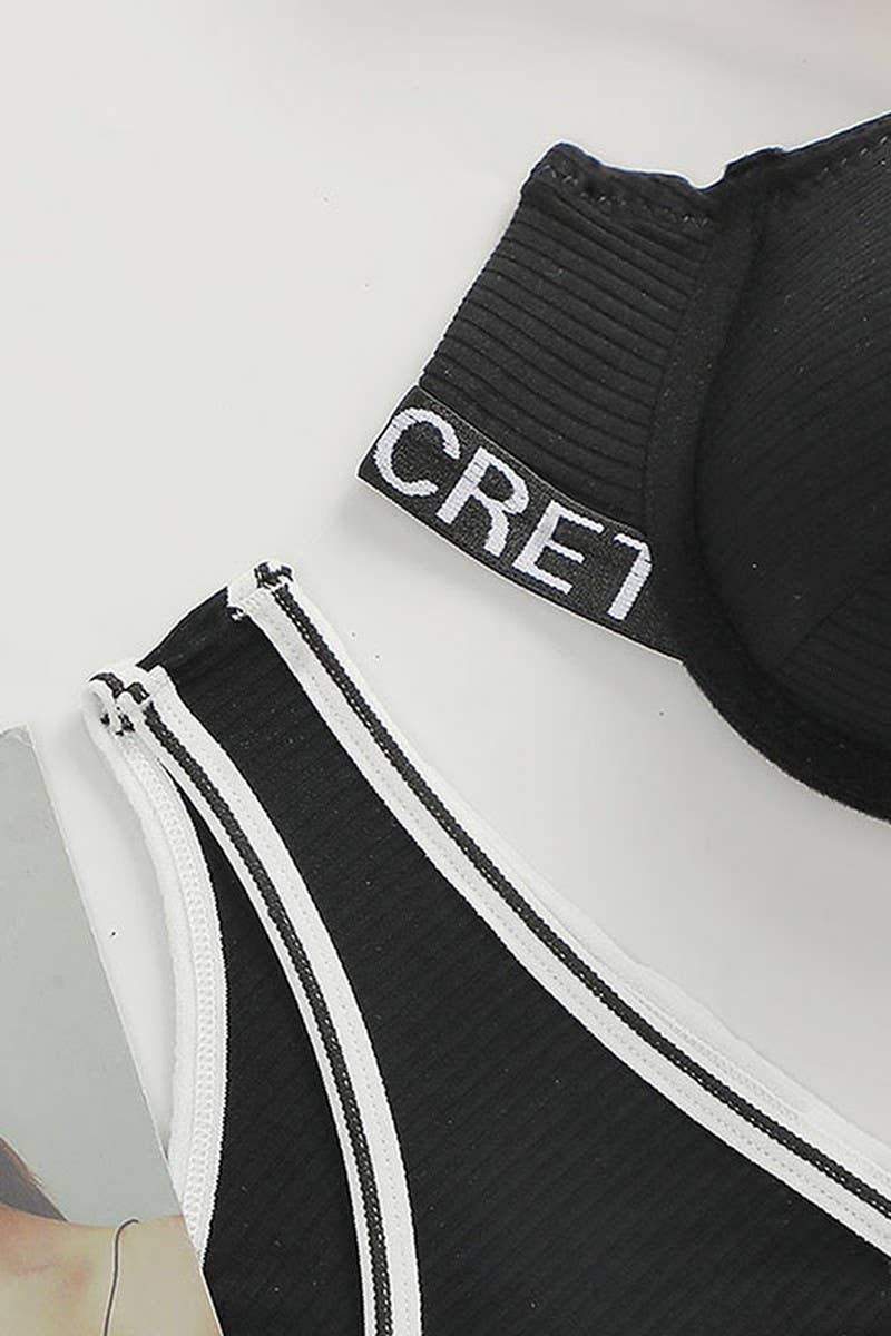 Cwmu00272_Sexy Lingerie Set Push Up Bra With Straps