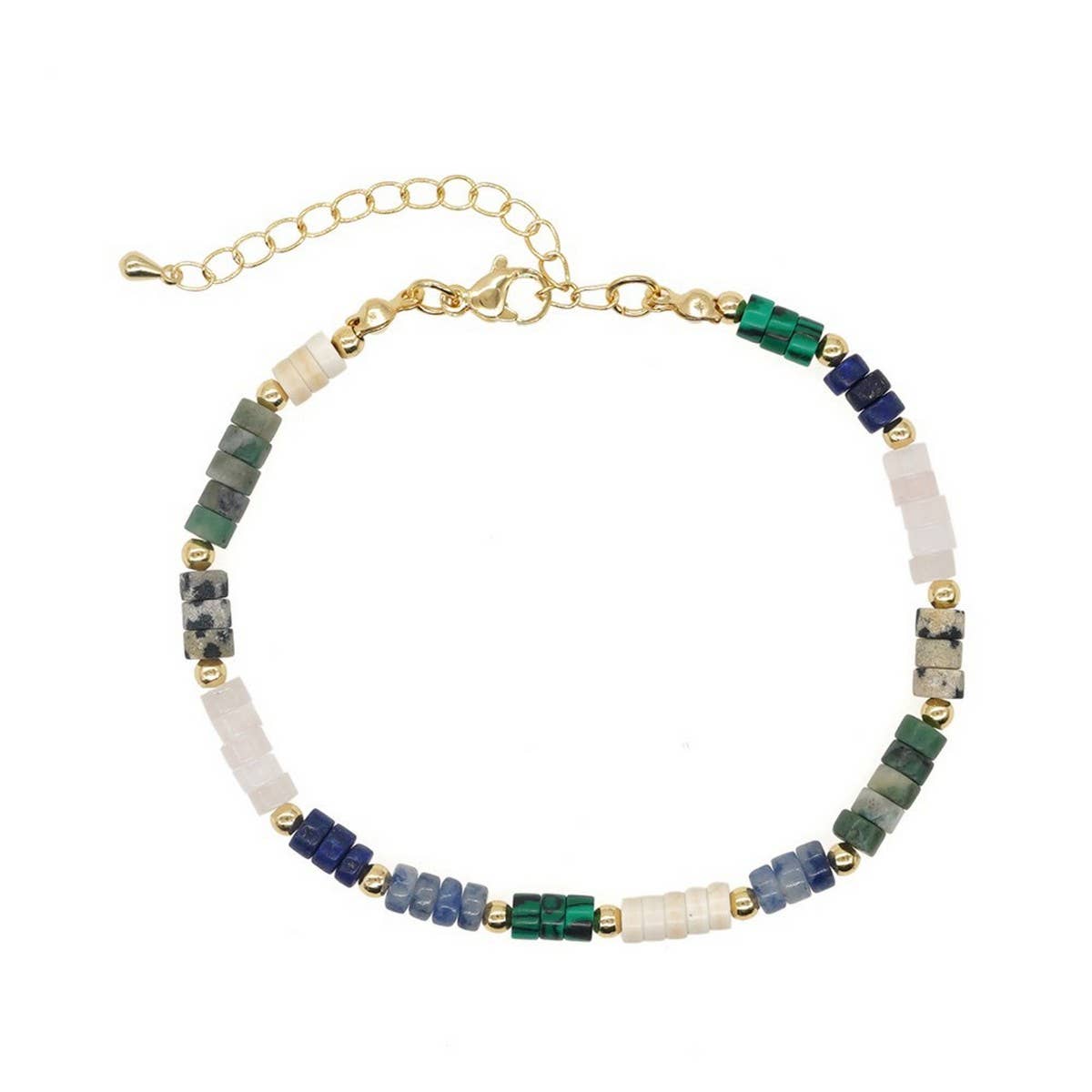 BOHEMIAN COLORFUL NATURAL STONE BEAD BRACELET_CWMM3857