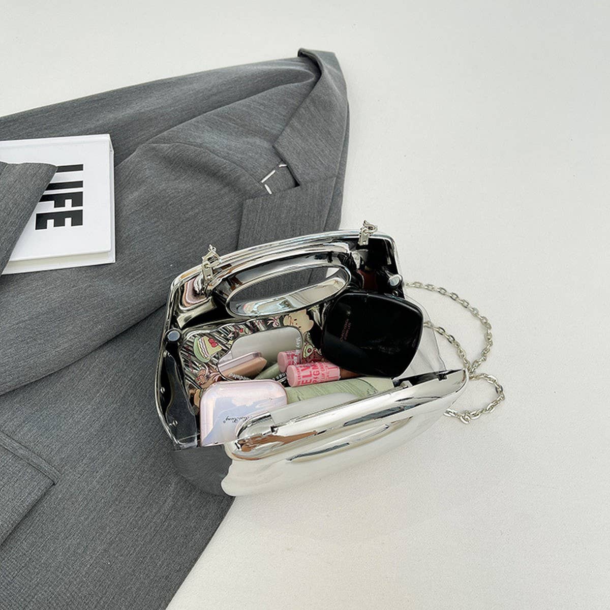 BRIGHT AND MINIMALIST CLUTCH BAG SHOULDER BAG_CWAB3240