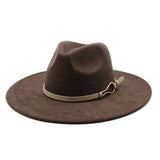 GOURD BUCKLE BELT SUEDE HAT KNIGHT HAT SUN HAT_CWAH2523