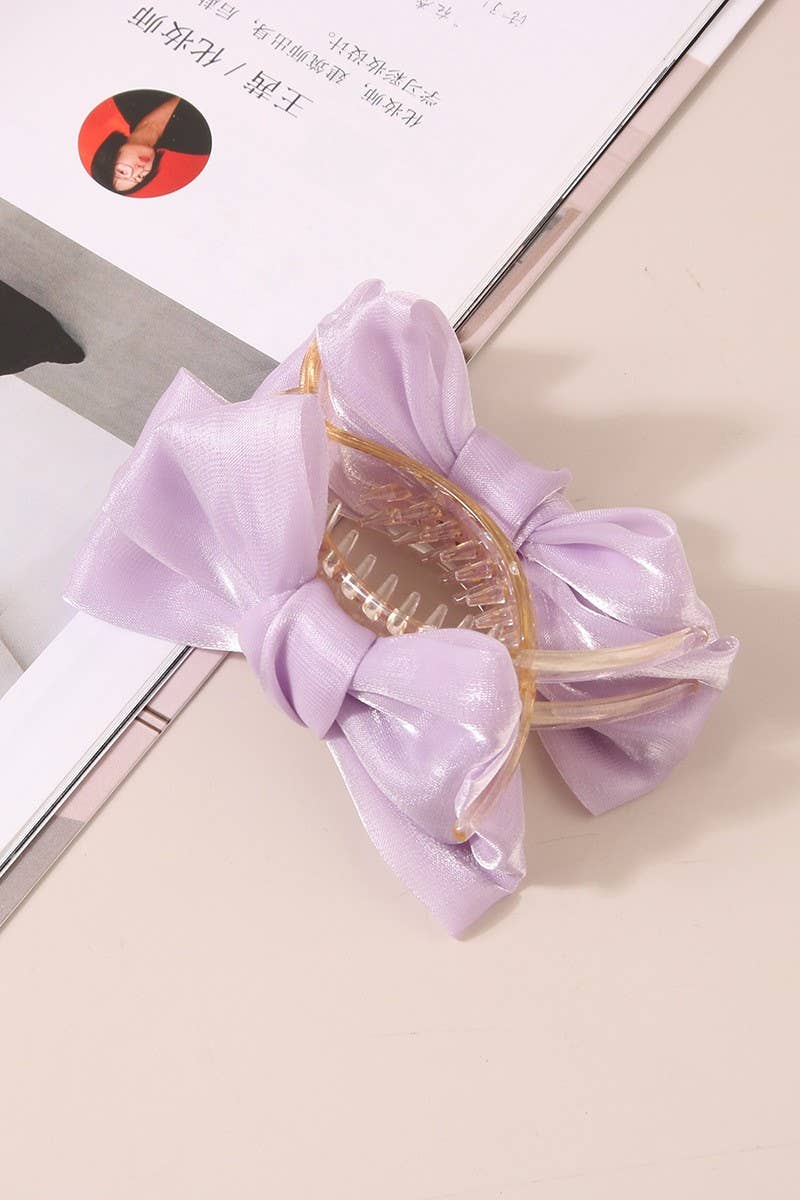Cwaha0580_Mesh Bow Clip Princess Head Ponytail Clip