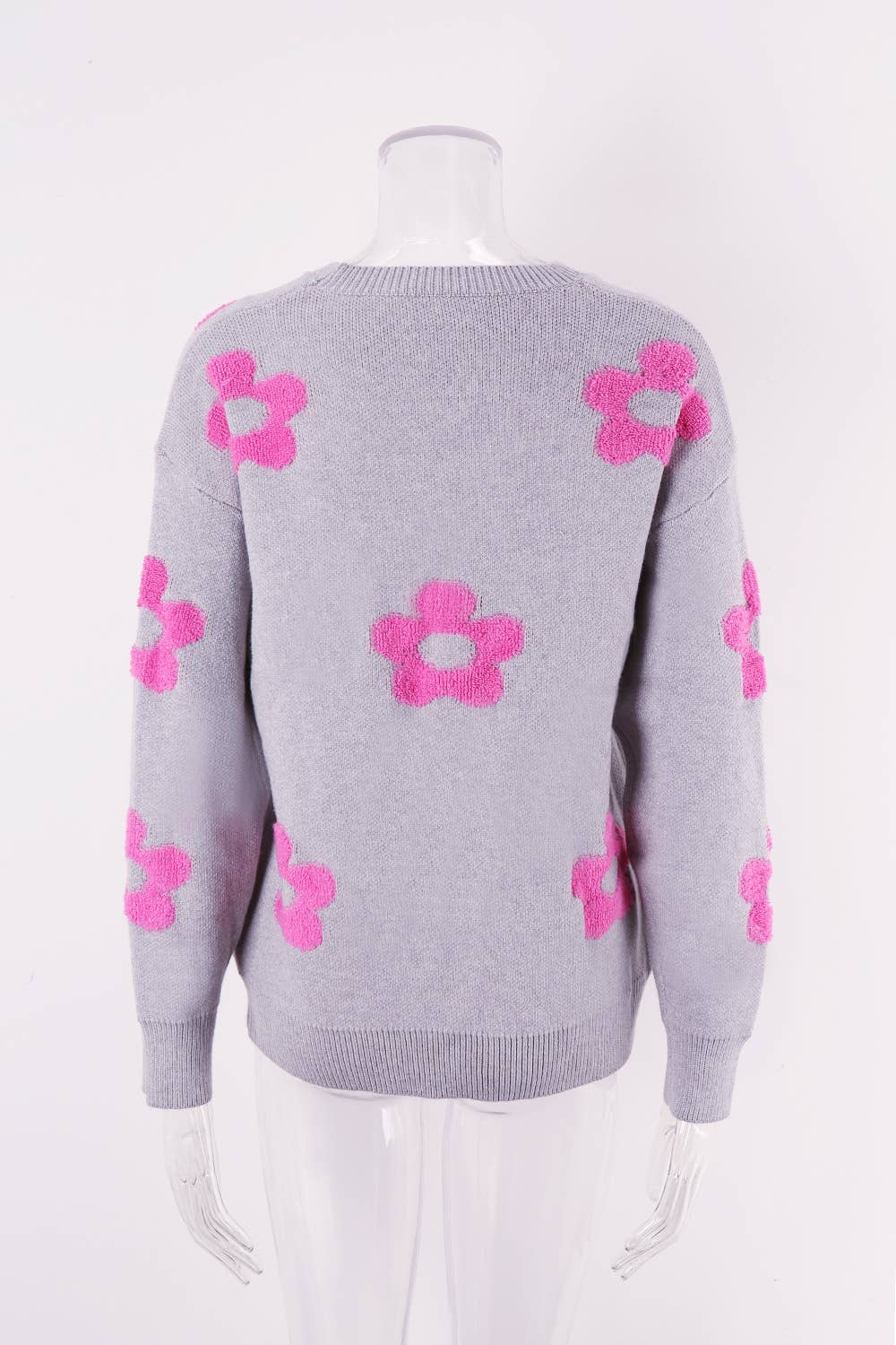 Womens Floral Personality Plus-Size Sweater
