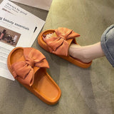 Women Fashion Thick-Soled Bow Slippers