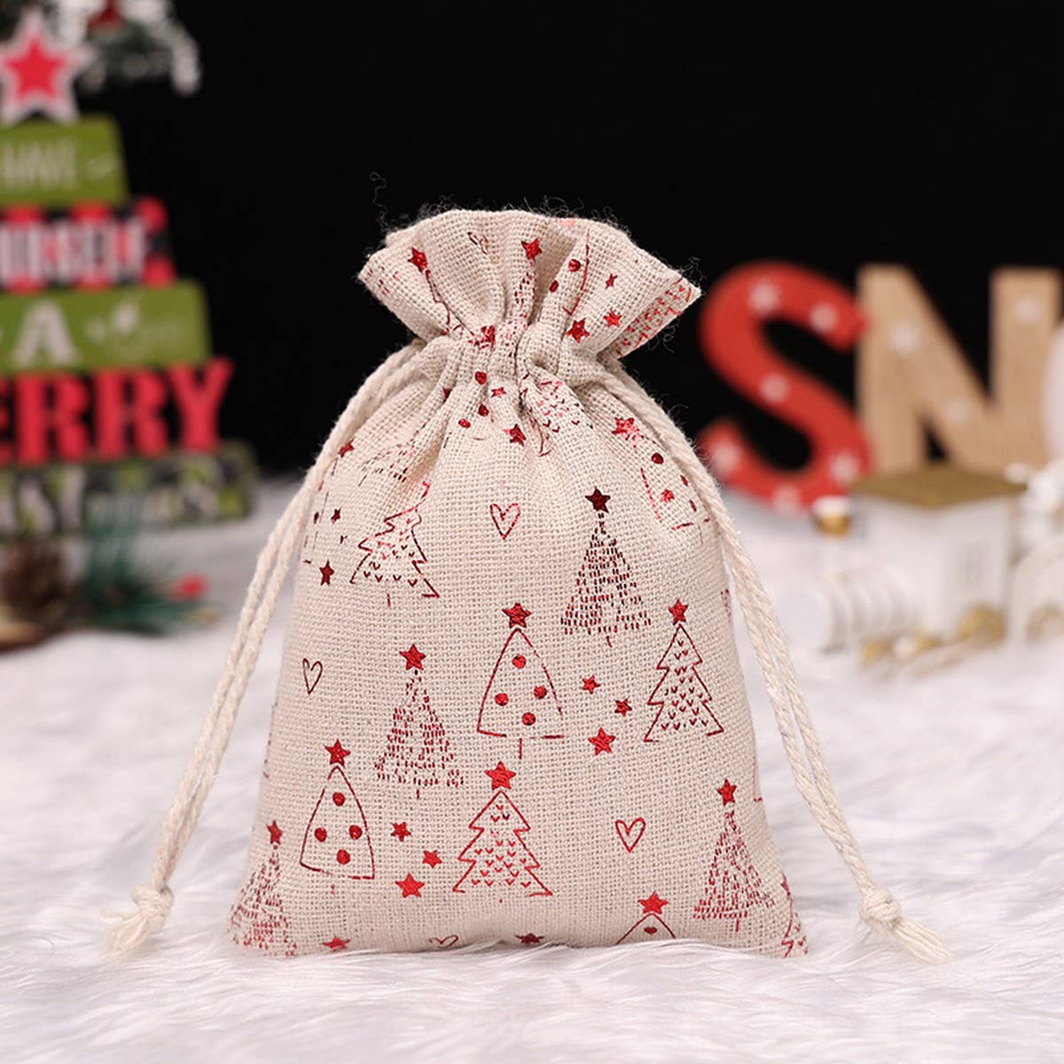 Cwmm1748_Christmas Goodie Bag Drawstring Gift Bag