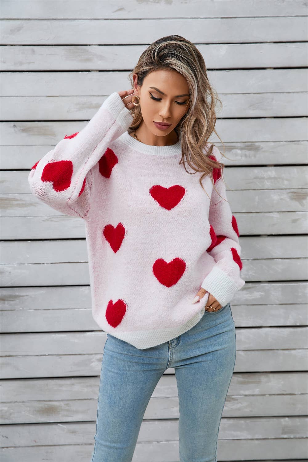 Valentines Day Love Long-Sleeved Knit Sweater