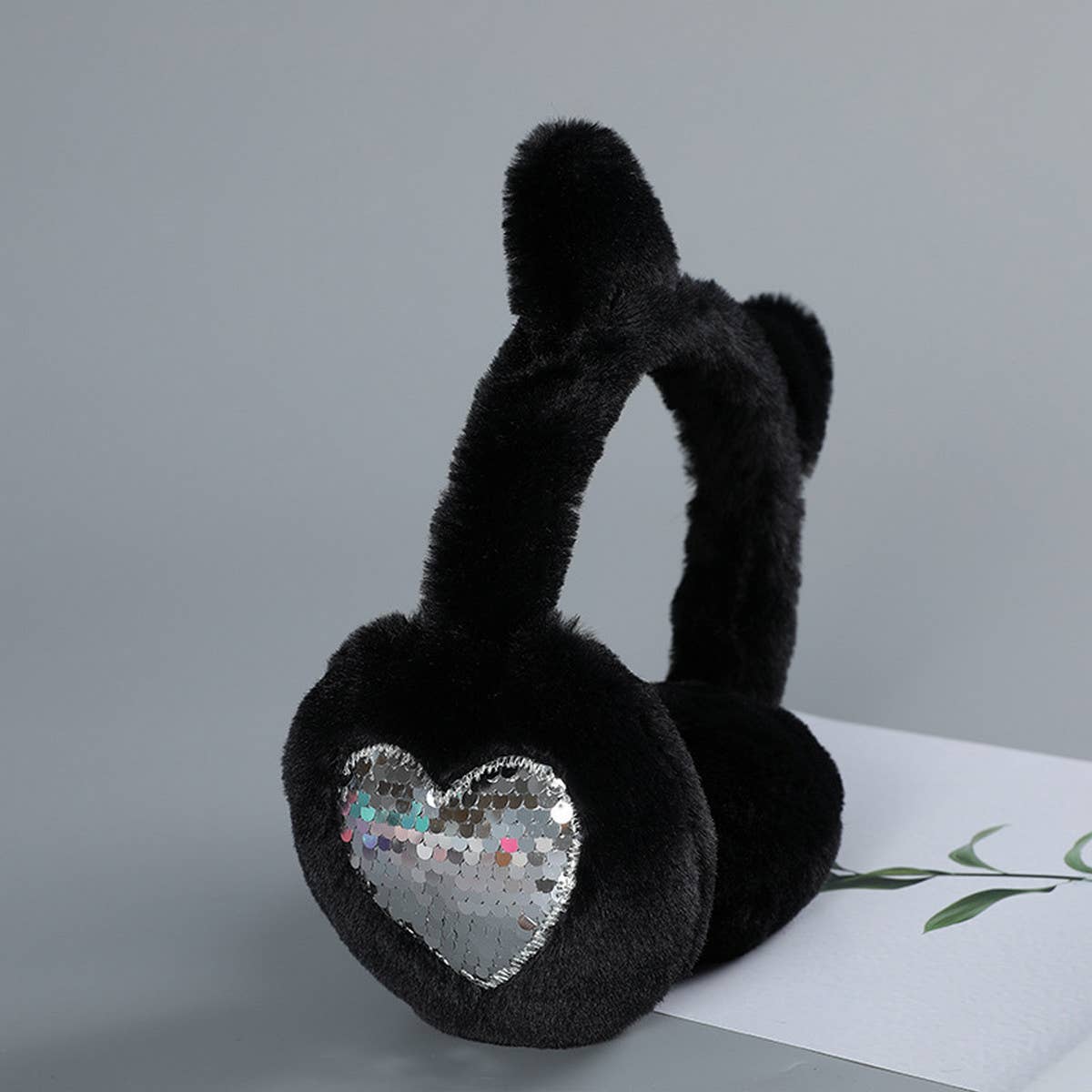2024 NEW SEQUIN LOVE HEART WARM EARMUFFS_CWMM1416