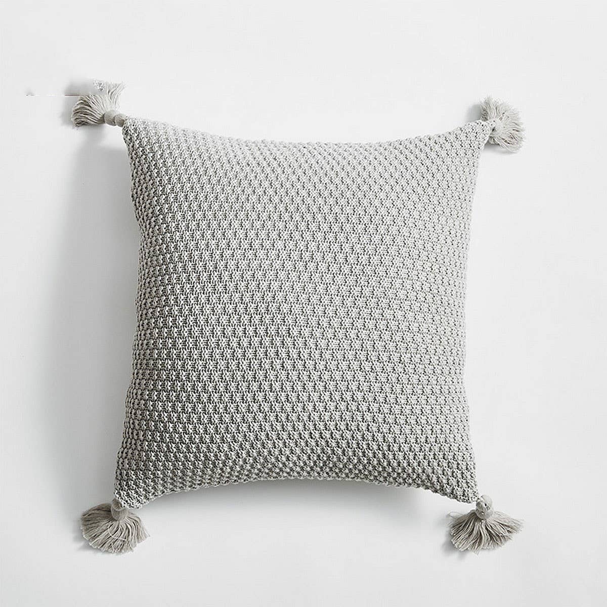 SIMPLE HANDMADE FOUR CORNER TASSEL THROW PILLOW_CWMM2382