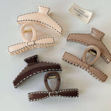 Milk Coffee Print Claw Clip Chic Bun Accessory_Cwaha08238