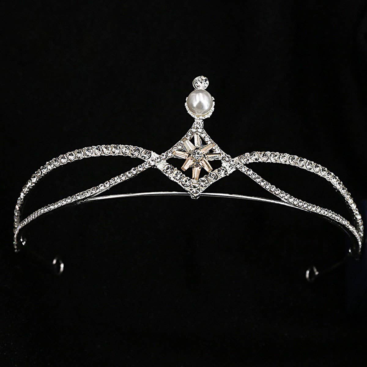 CELEBRITY STYLE BRIDAL CROWN WEDDING ACCESSORIES_CWMM2028
