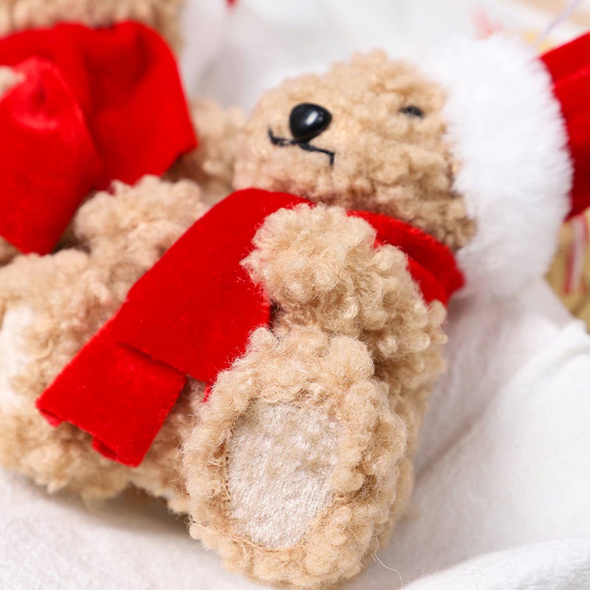 Cute Christmas Bear Plush Foam Figurine_Cwmm9995