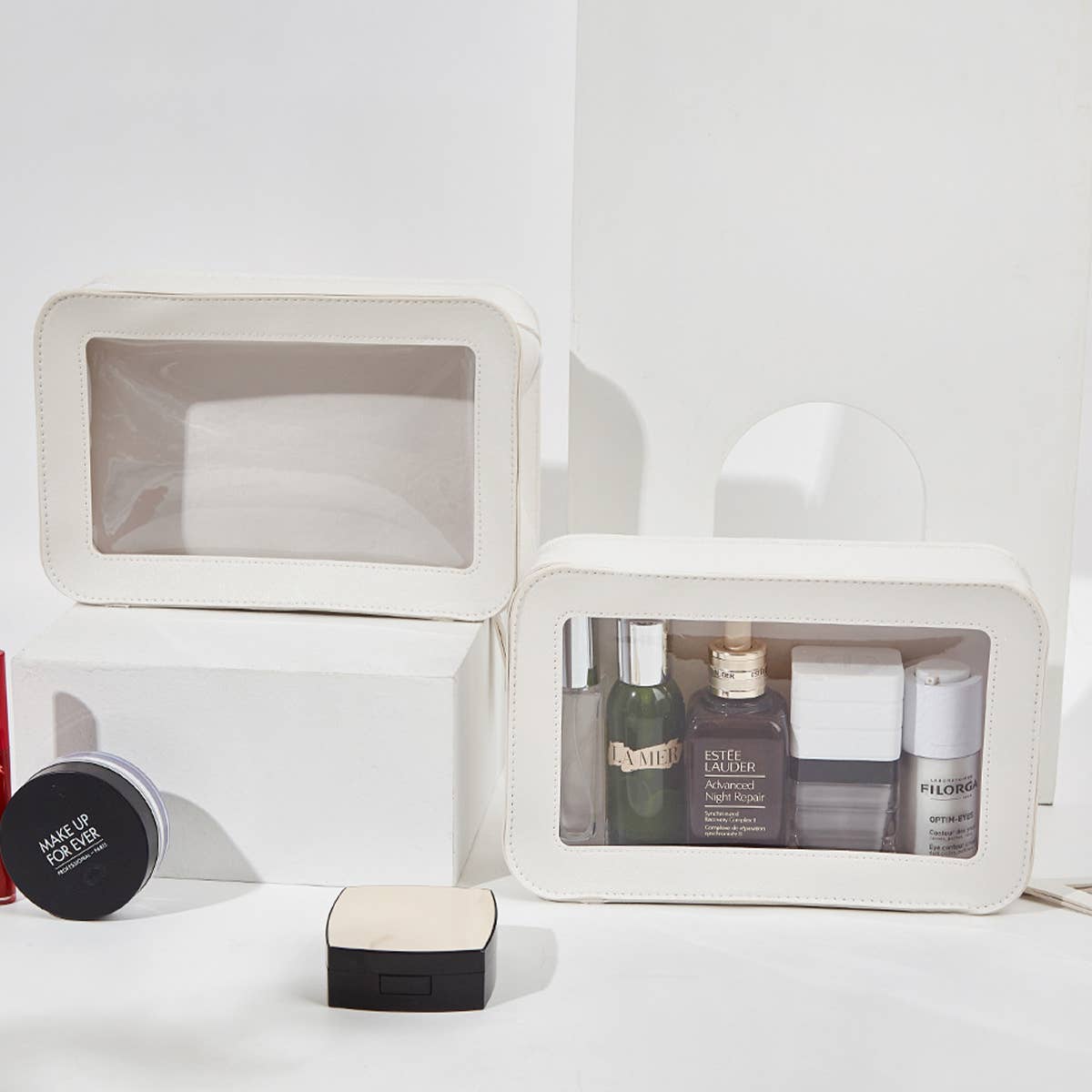 SIMPLE TRANSPARENT TRAVEL TOILETRIES MAKEUP BAGS_CWAB1421