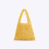 SOLID COLOR HOLLOW COTTON ROPE HAND WOVEN BAG_CWAB4684