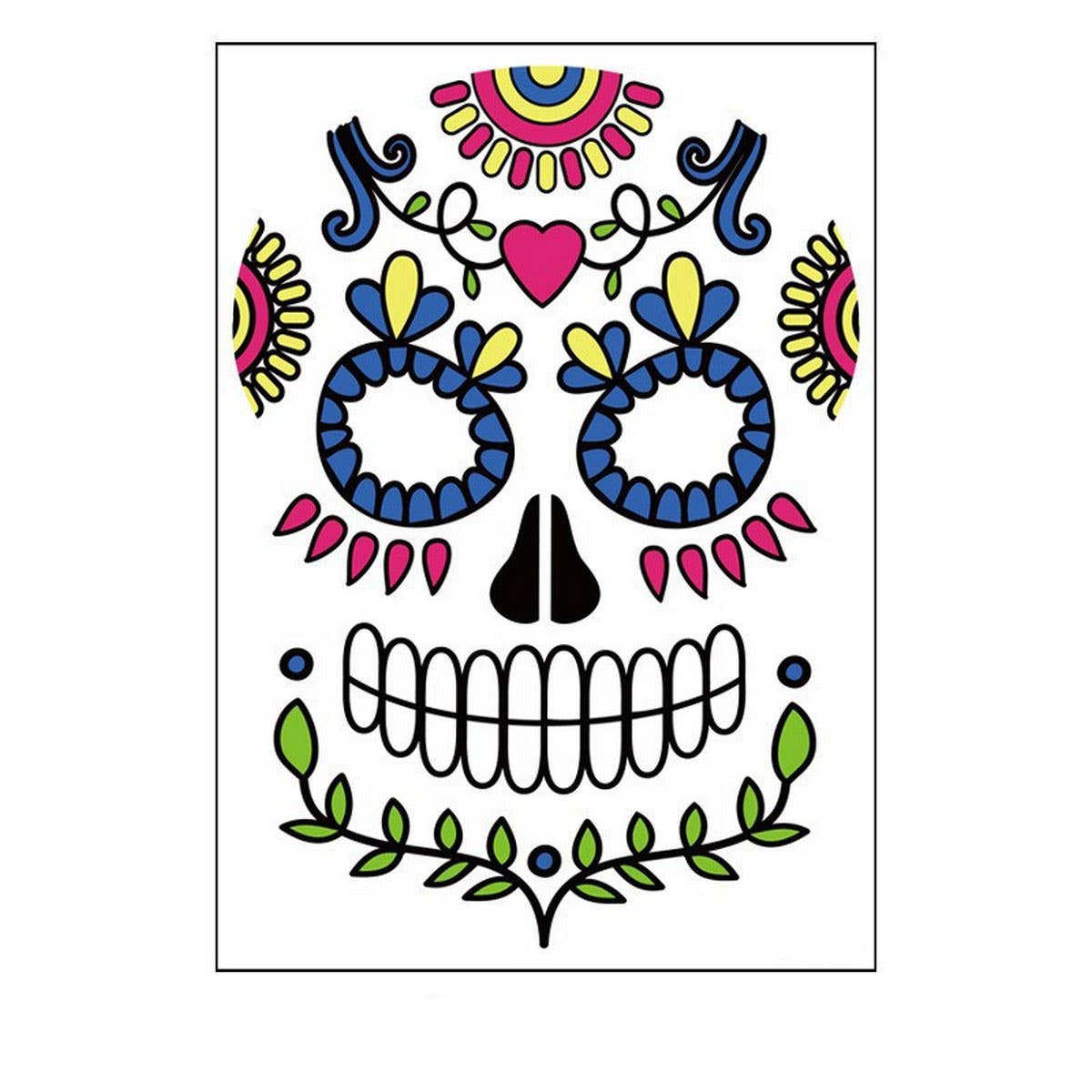 DAY OF THE DEAD FACE TATTOOS WATERPROOF MAKEUP_CWMM8386