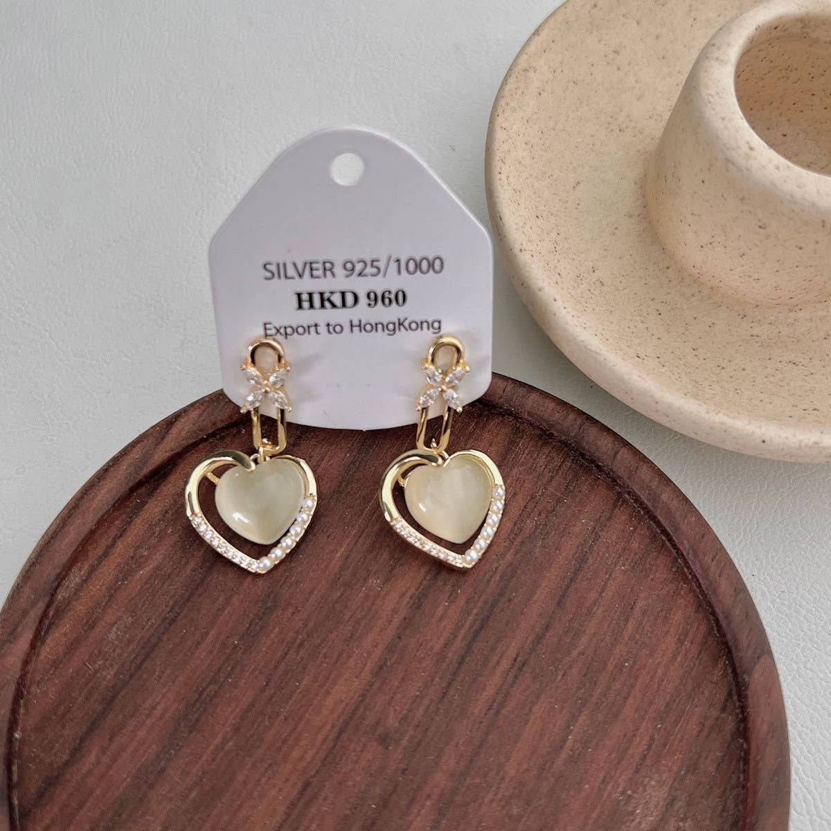 STEREOSCOPIC CATS EYE STONE EARRINGS_CWAJE2021