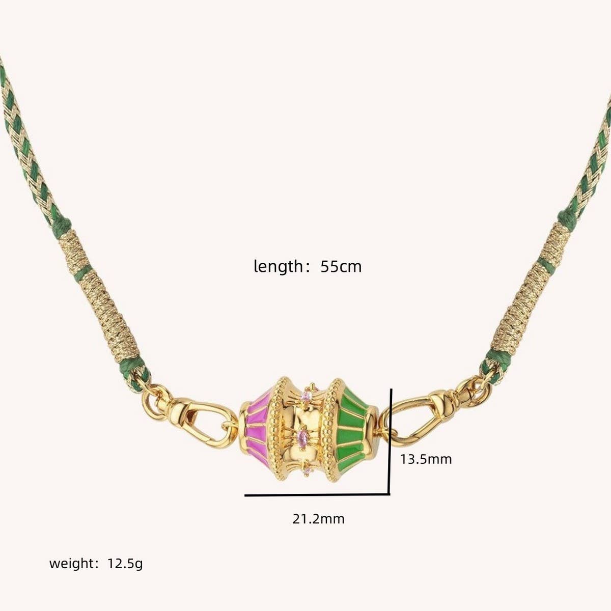 CREATIVE DOPAMINE TWIST IRREGULAR NECKLACE_CWMM3892