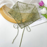 SIMPLE SOLID COLOR HOLLOW LACE SCARF_CWASC0747