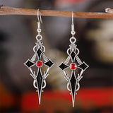 PERSONALIZED POINTED CROSS VAMPIRE EARRINGS_CWAJE1982