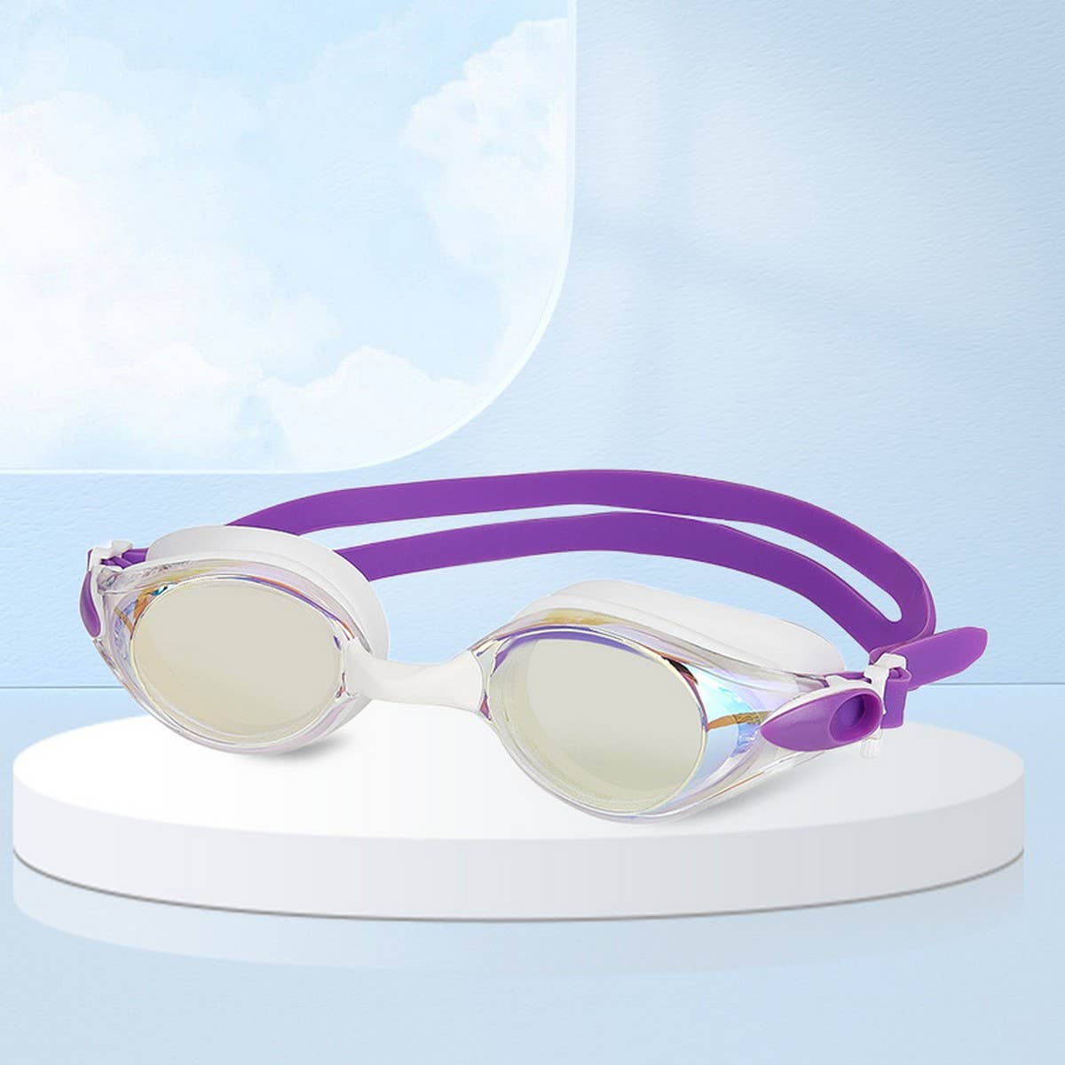 ADULT SILICONE SWIM GOGGLES HD ANTI FOG RACING_CWASG1053