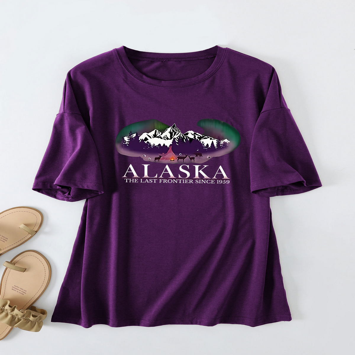 Trendy Plus Size T-Shirt For Women, Loose Fit